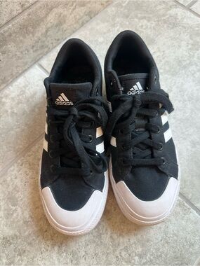 Adidas Women's Black and White Sneakers